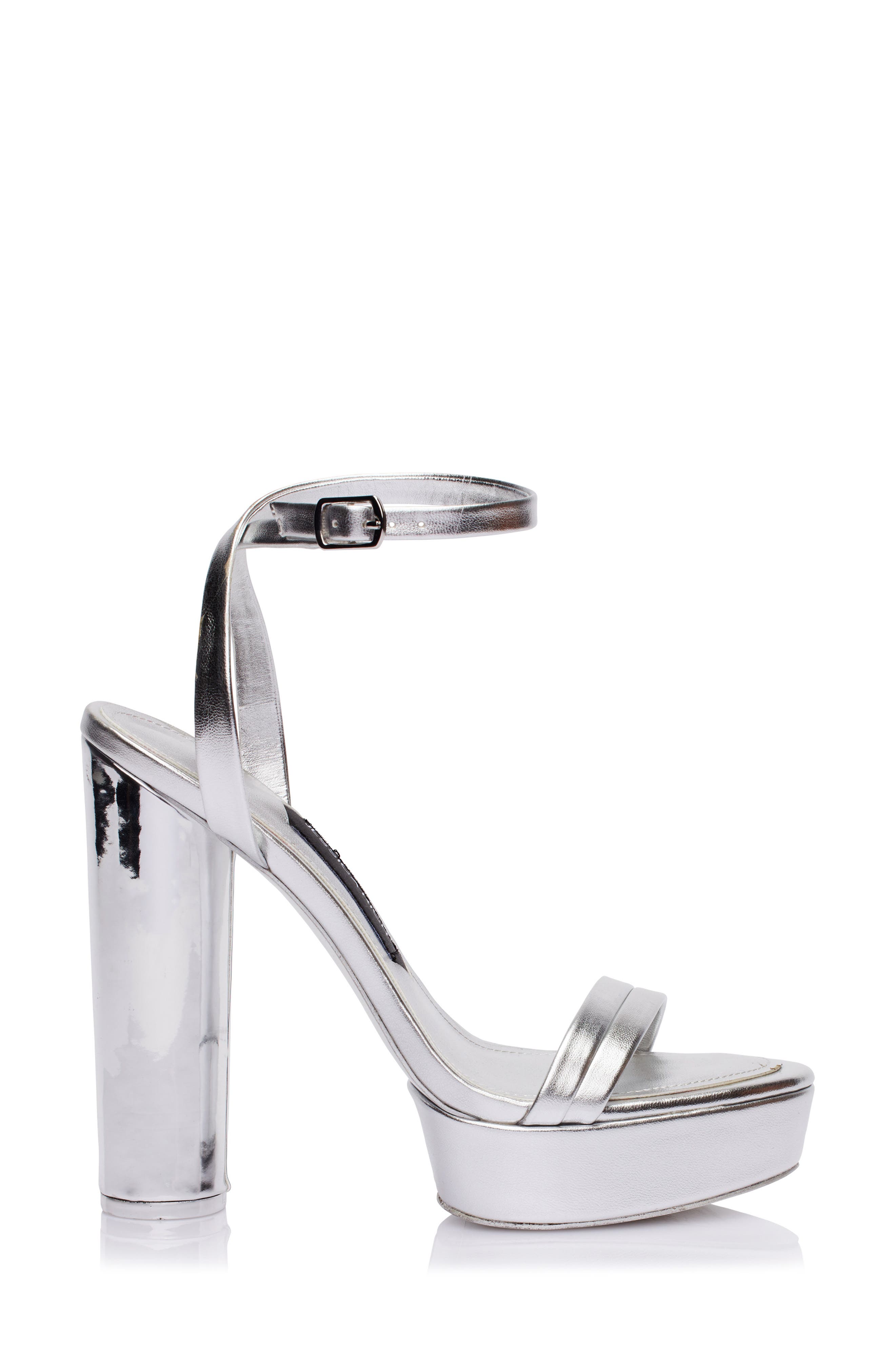 Platform Sandal, Alternate, color, SILVER