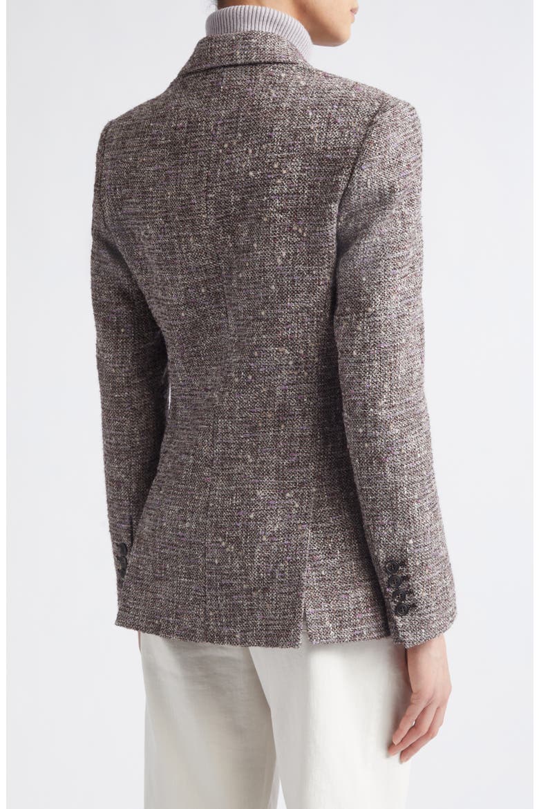 Double Breasted Wool Blend Jacket, Alternate, color, 177 AMETHYST