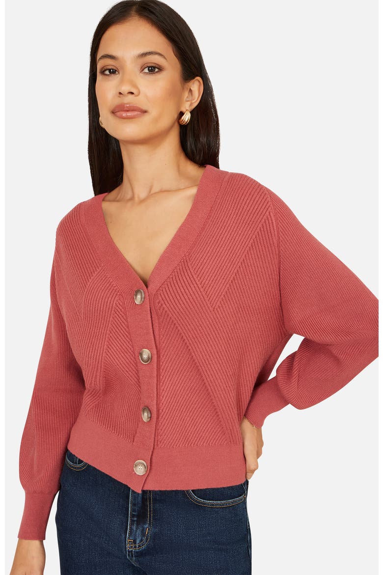 Relaxed Fit With Stitch Detail Cardigan, Alternate, color, Rose Pink