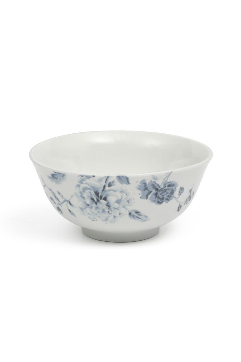 Empress Bouquet Decorated Chip-Resistant Porcelain Dinnerware Set, Alternate, color, Blue Floral