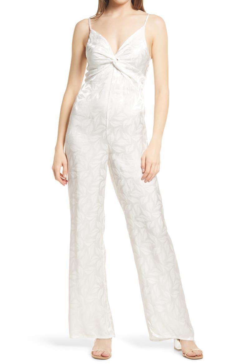 Molli Jacquard Jumpsuit, Main, color, WHITE