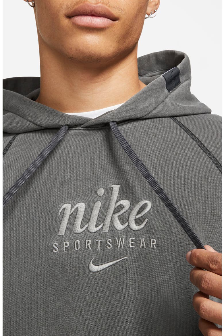 Sportswear Club French Terry Pullover Hoodie, Alternate, color, ANTHRACITE
