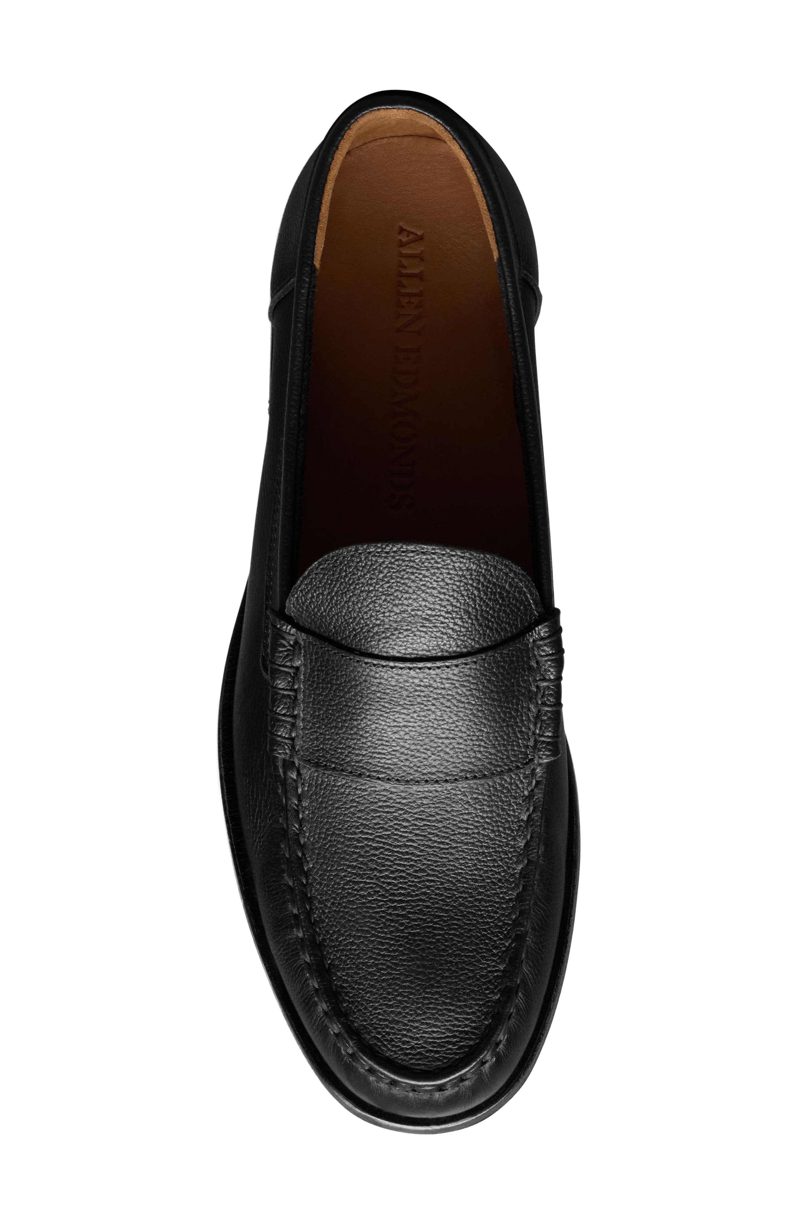 Ned Leather Penny Loafer, Alternate, color, BLACK