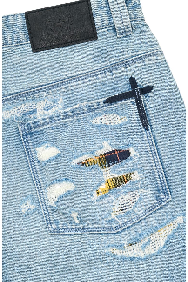 Franco Rip & Repair Wide Leg Jeans, Alternate, color, FRAYED INDIGO