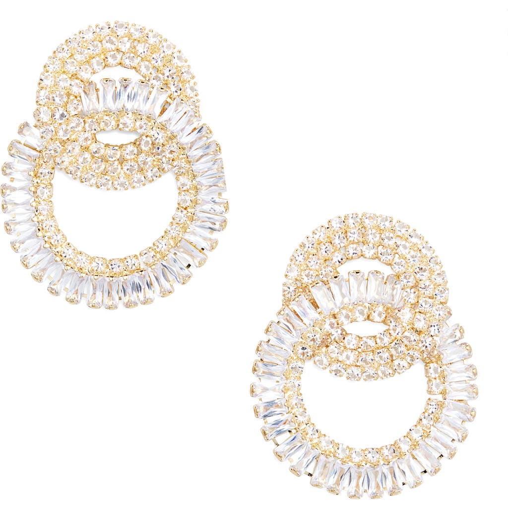 Tasha Crystal Pavè Open Ring Drop Earrings