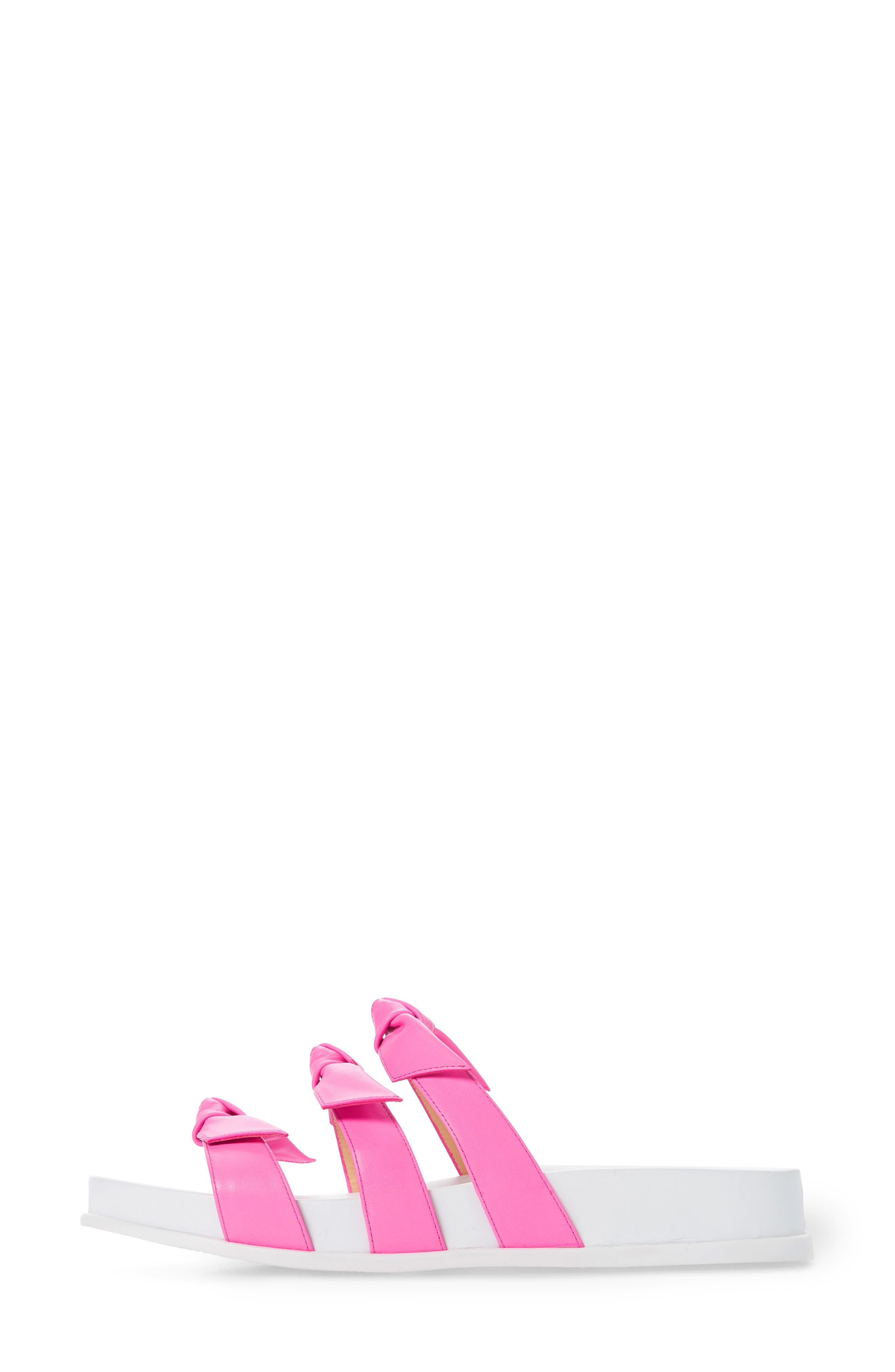 Lolita Bow Slide Sandal, Alternate, color, PINK FLUO
