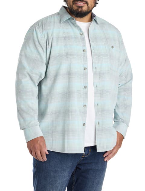 Big & Tall Coastline Cord Mesa Plaid Sport Shirt