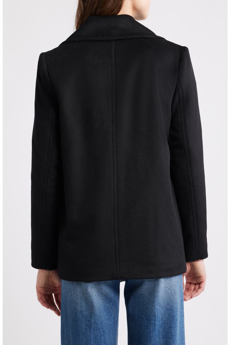Wool Double Breasted Jacket, Alternate, color, BLACK