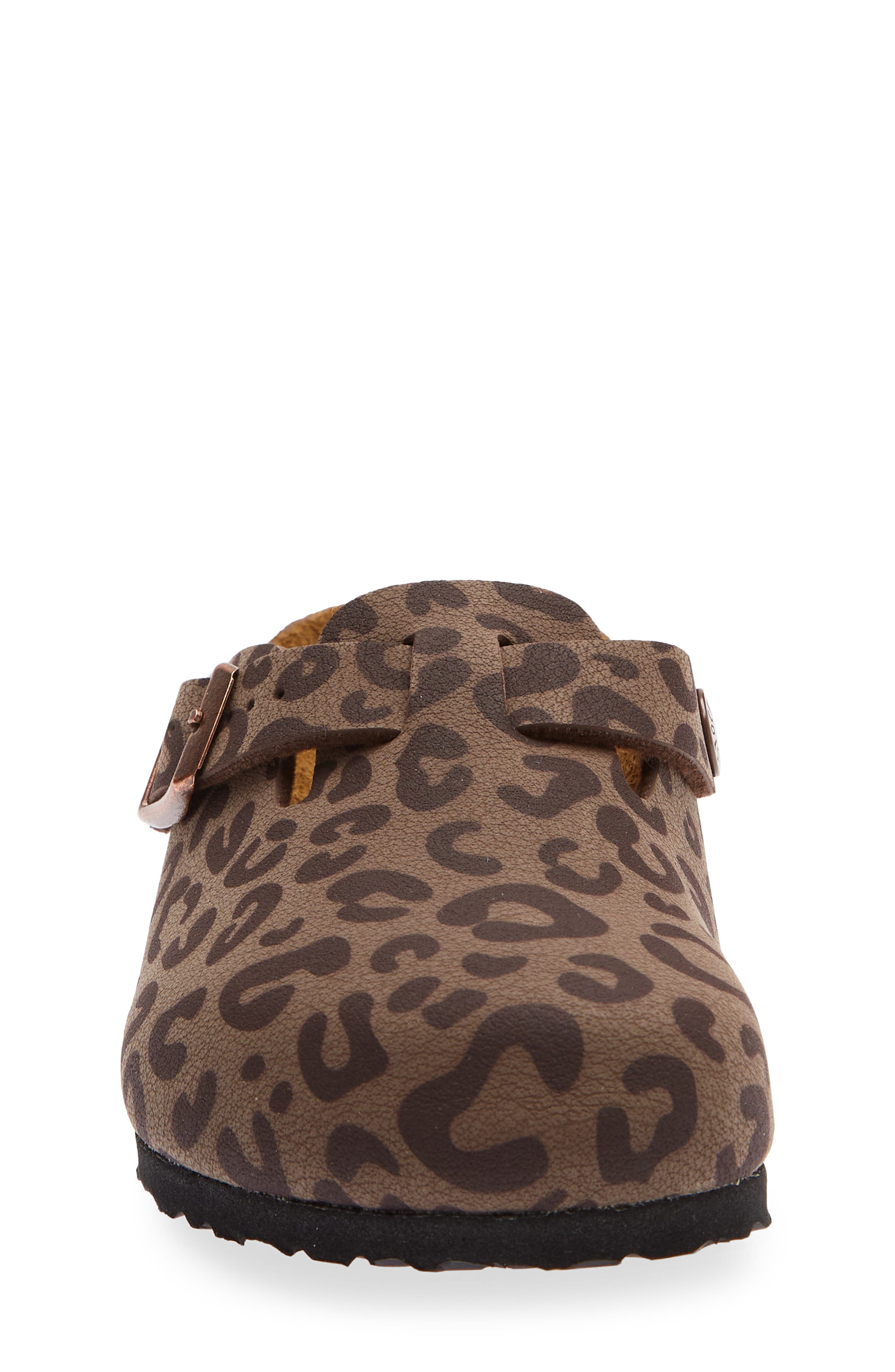 Kids' Boston Leopard Print Clog, Alternate, color, MOCHA LEOPARD
