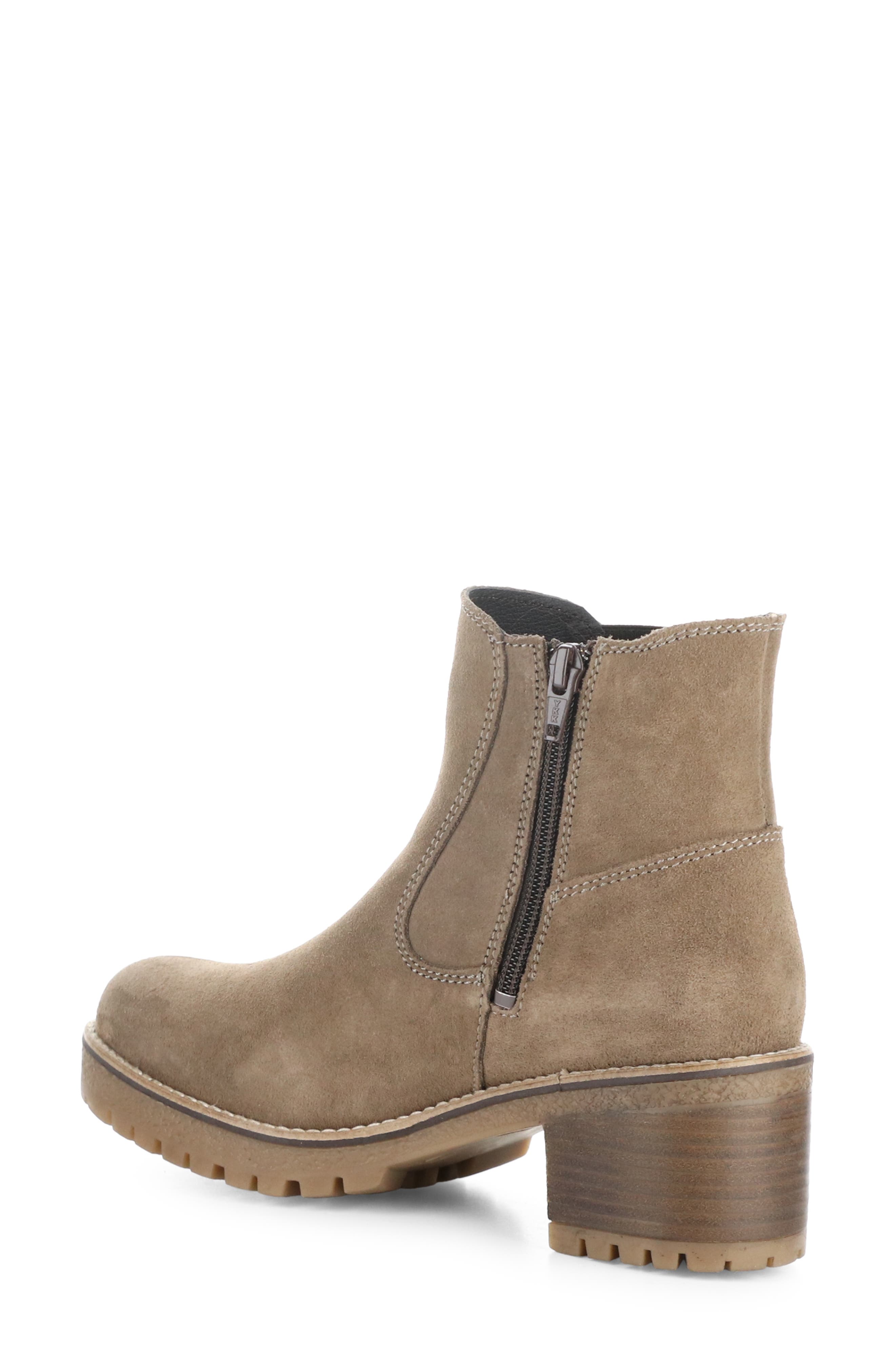 Bos. & Co. Mercy Waterproof Zip Bootie, Alternate, color, Taupe Suede