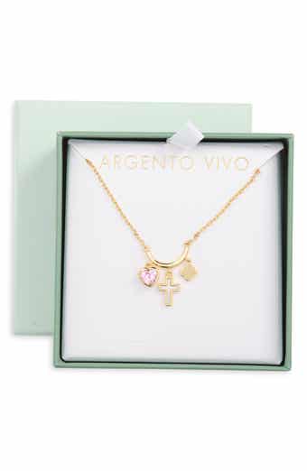 Crystal & Mother-of-Pearl Charm Pendant Necklace
