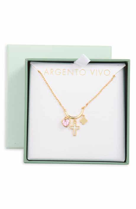 Crystal & Mother-of-Pearl Charm Pendant Necklace