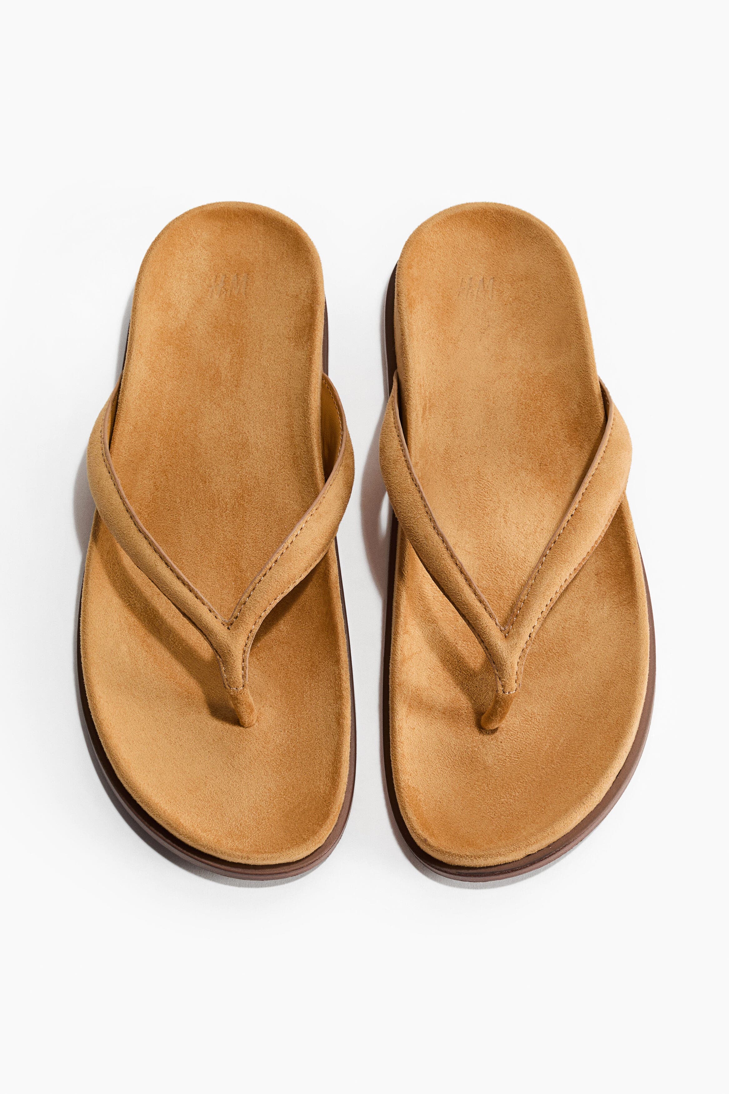 H&M Footbed Flip-flops, Main, color, Mustard Yellow