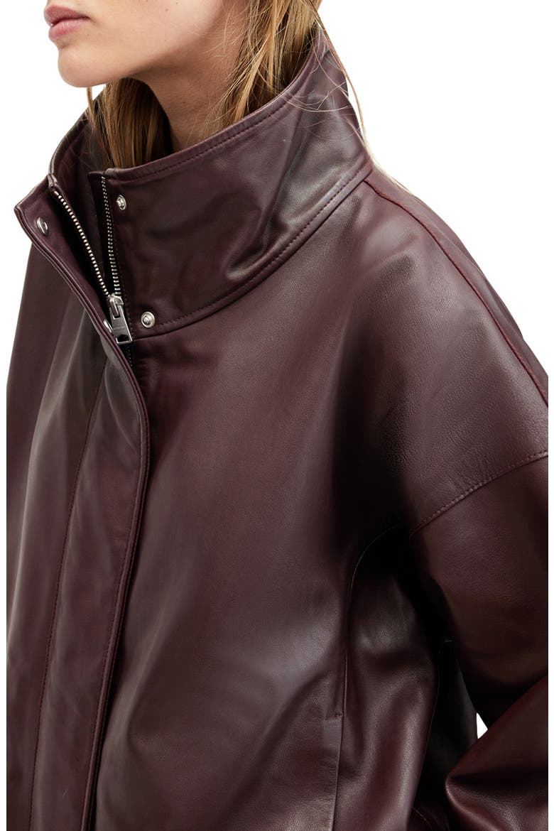 Ryder Leather Jacket, Alternate, color, MOUNTAIN BROWN