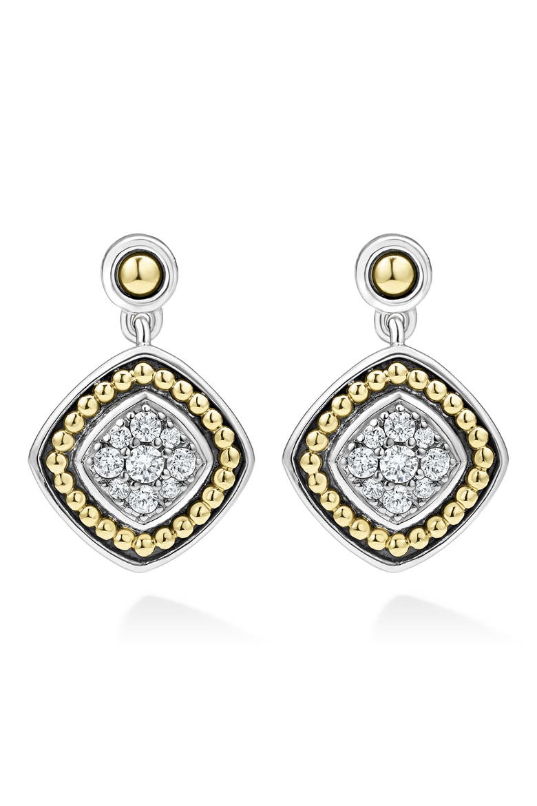 Rittenhouse Diamond Pavé Drop Earrings , Alternate, color, SILVER