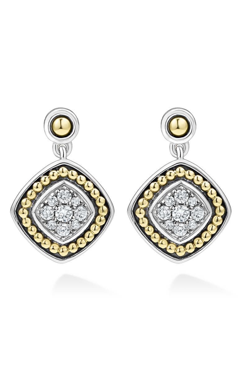 LAGOS Rittenhouse Diamond Pavé Drop Earrings, Alternate, color, Silver