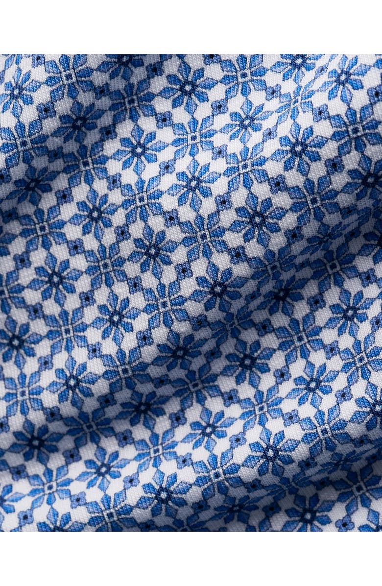 Eton Slim Fit Geo Stretch Jersey Dress Shirt, Alternate, color, Medium Blue