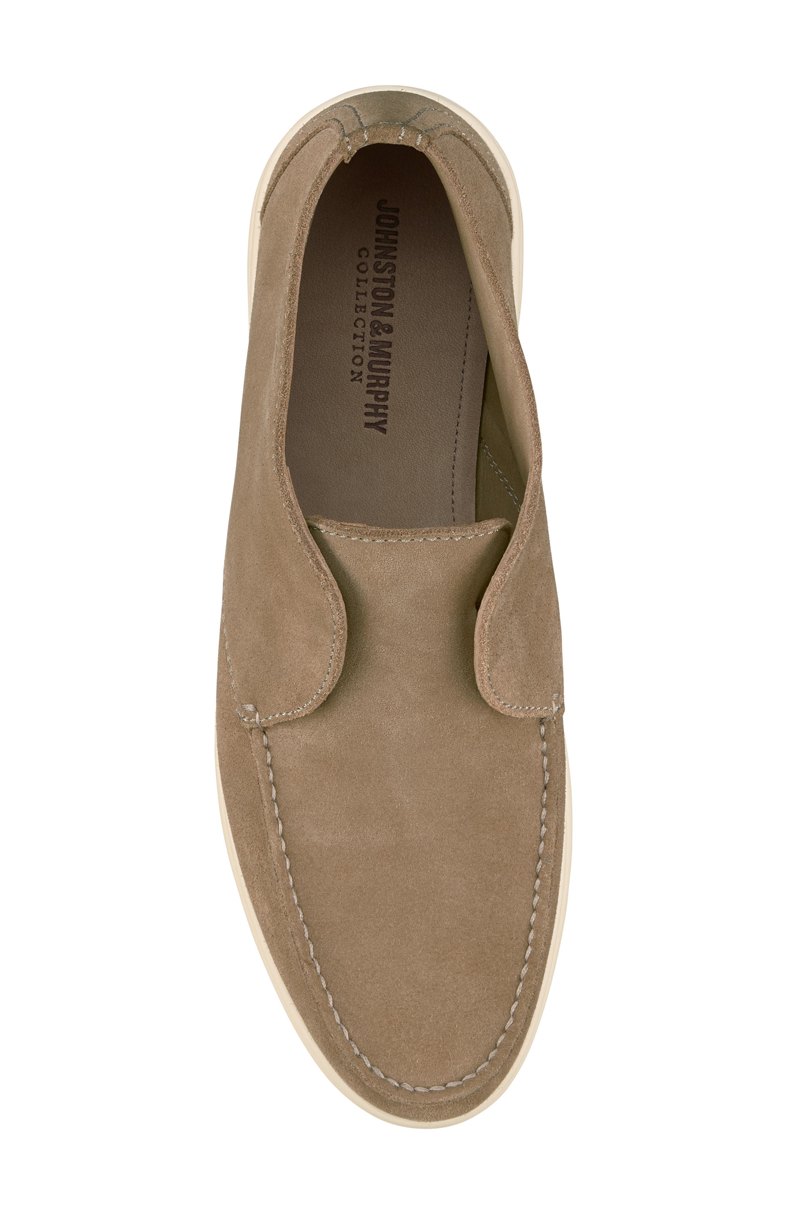 JOHNSTON & MURPHY COLLECTION Marlow Laceless Chukka Boot, Alternate, color, Taupe English Suede