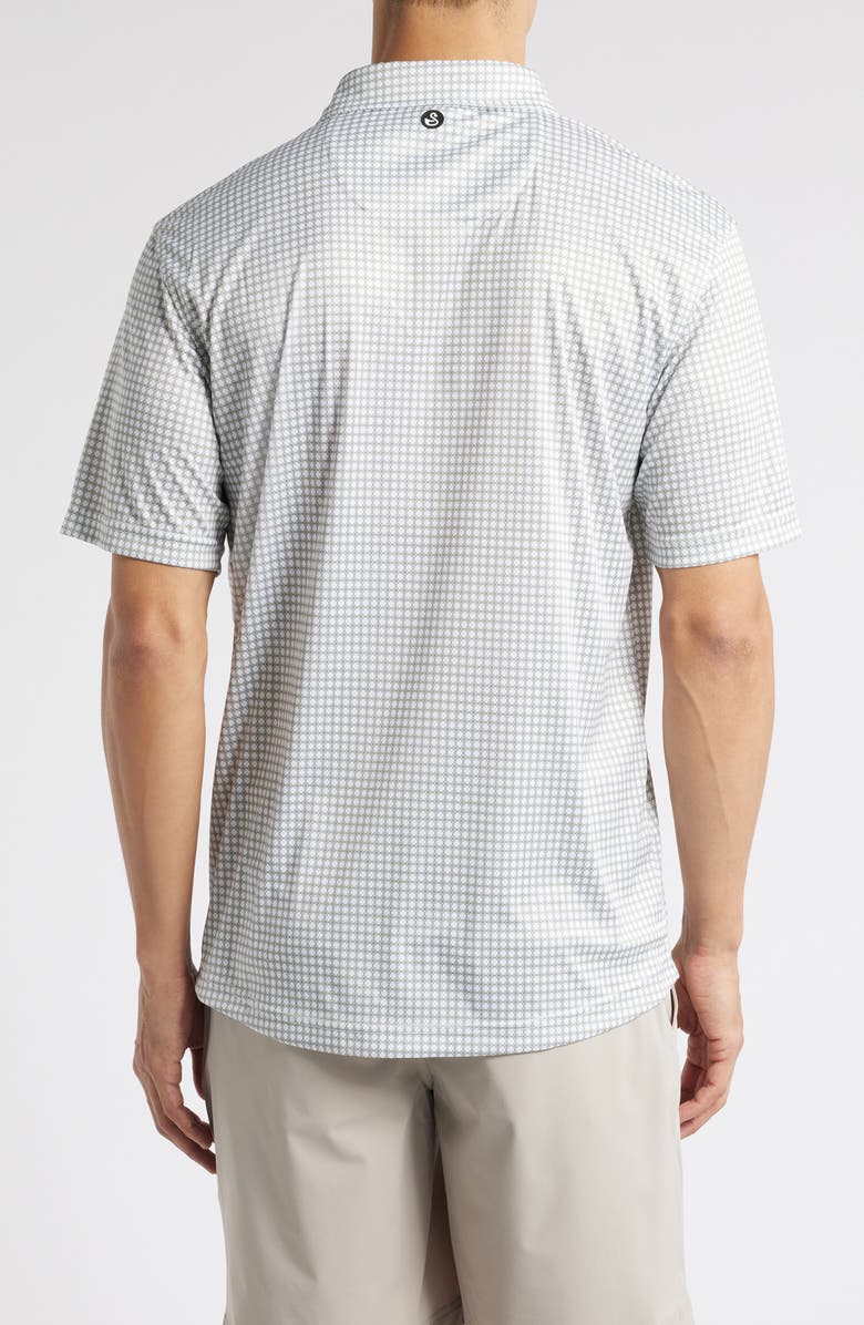 Swannies Tanner Geo Print Performance Golf Polo, Alternate, color, Olive