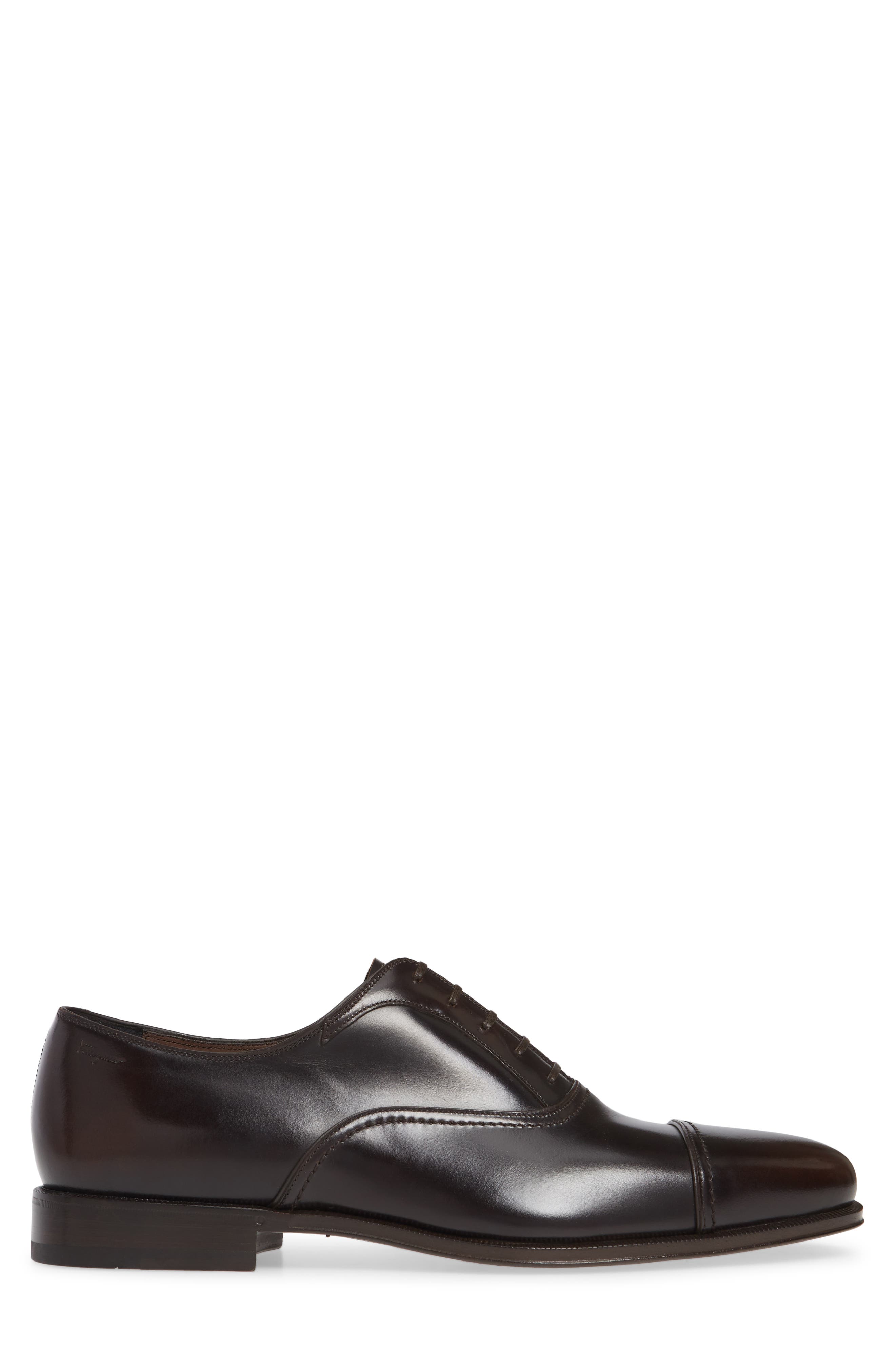 Salvatore Ferragamo Cap Toe Oxford, Alternate, color, HICKORY