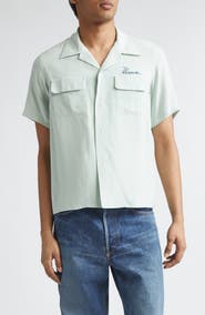 VISVIM Judd Embroidered Graphic Camp Shirt