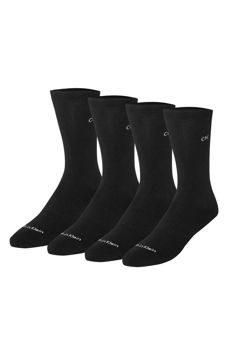 Calvin Klein Assorted 4-Pack Stripes & Solids Dress Socks, Alternate, color, 