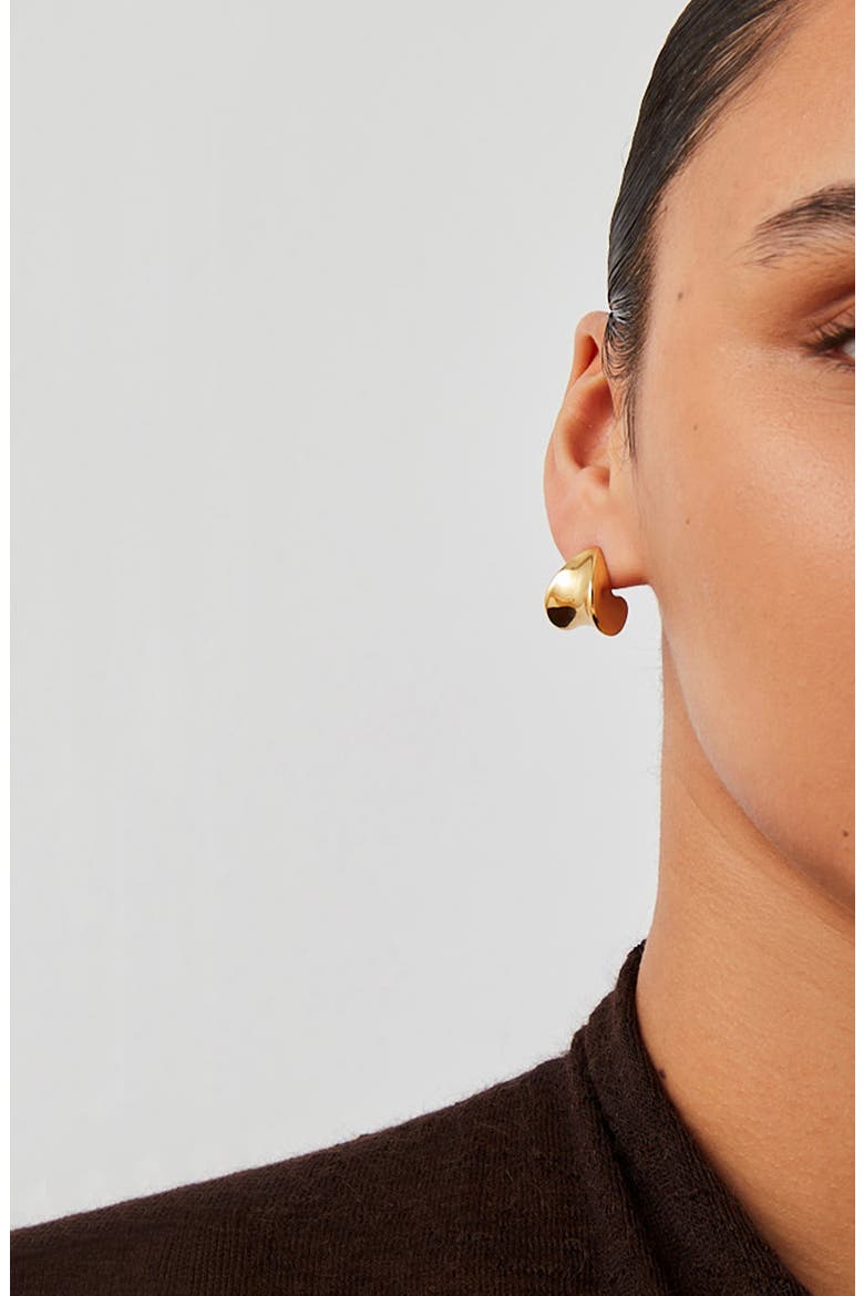 Small Paige Puff Earrings, Alternate, color, HIGH POLISH GOLD
