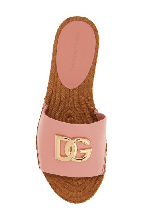 Dolce & Gabbana Dolce&gabbana Dg Logo Espadrille Flat Sandal In Rosa