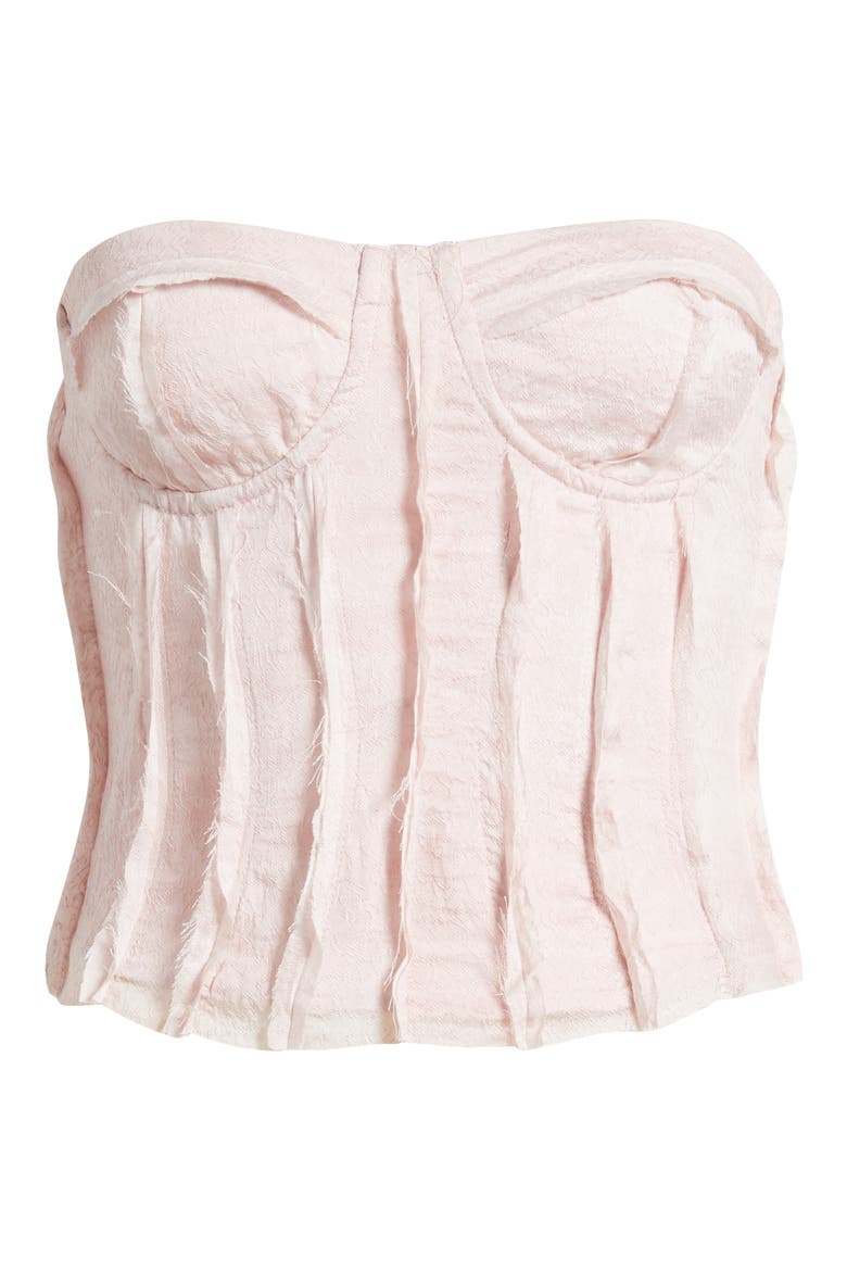 Strapless Corset Top, Alternate, color, PINK ICING