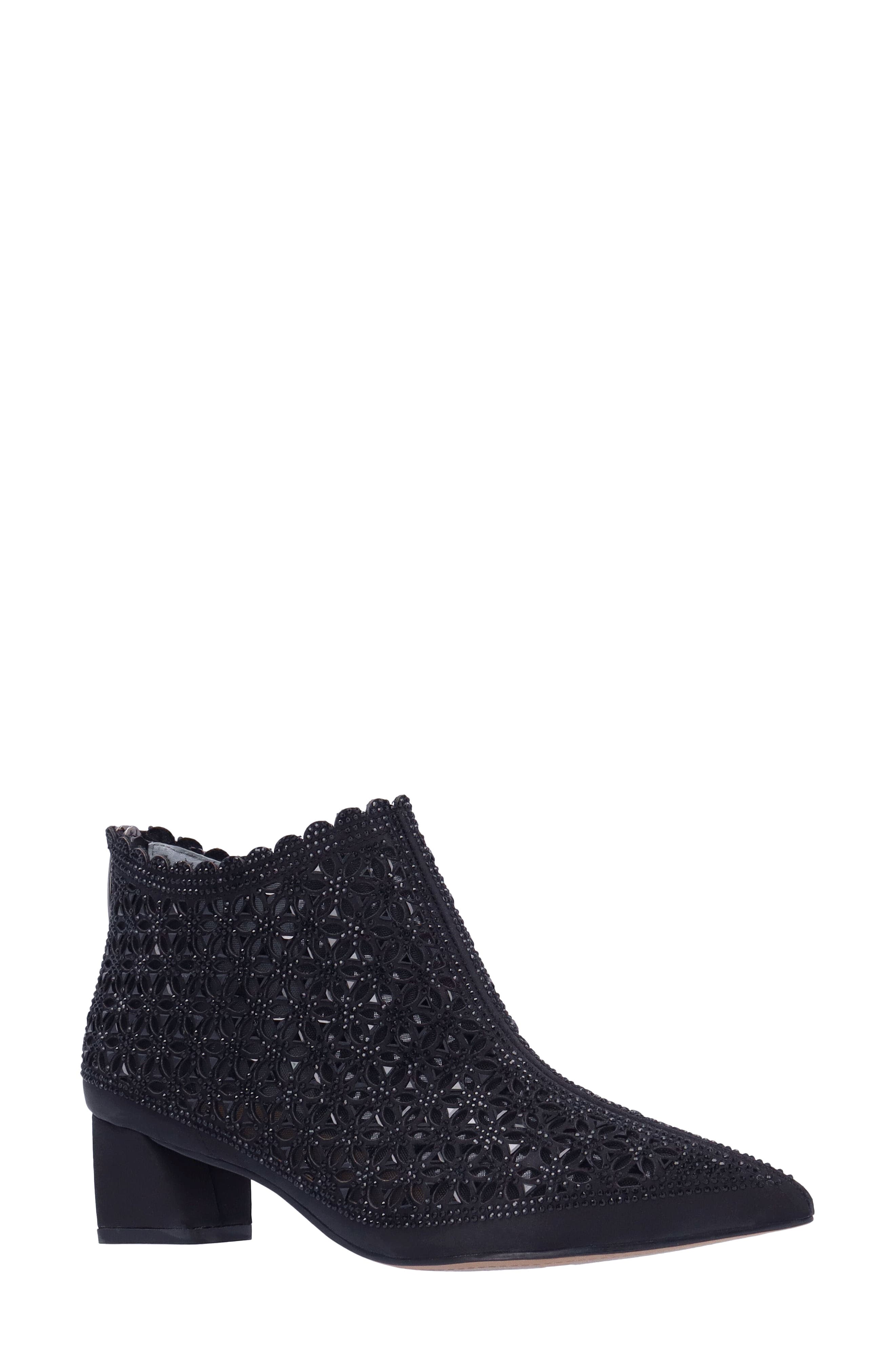 J. Reneé Jacinta Pointed Toe Bootie, Main, color, Black