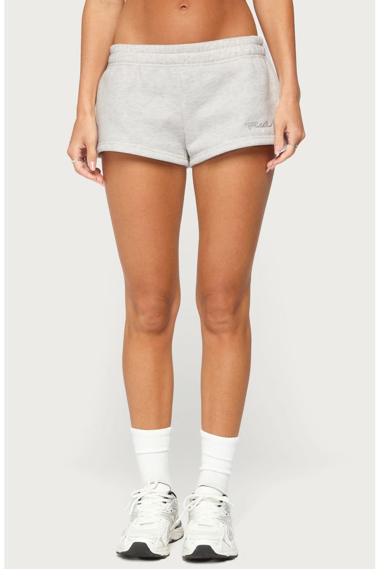 Basic Girl Low Rise Sweat Shorts, Main, color, LIGHT-GRAY-MELANGE