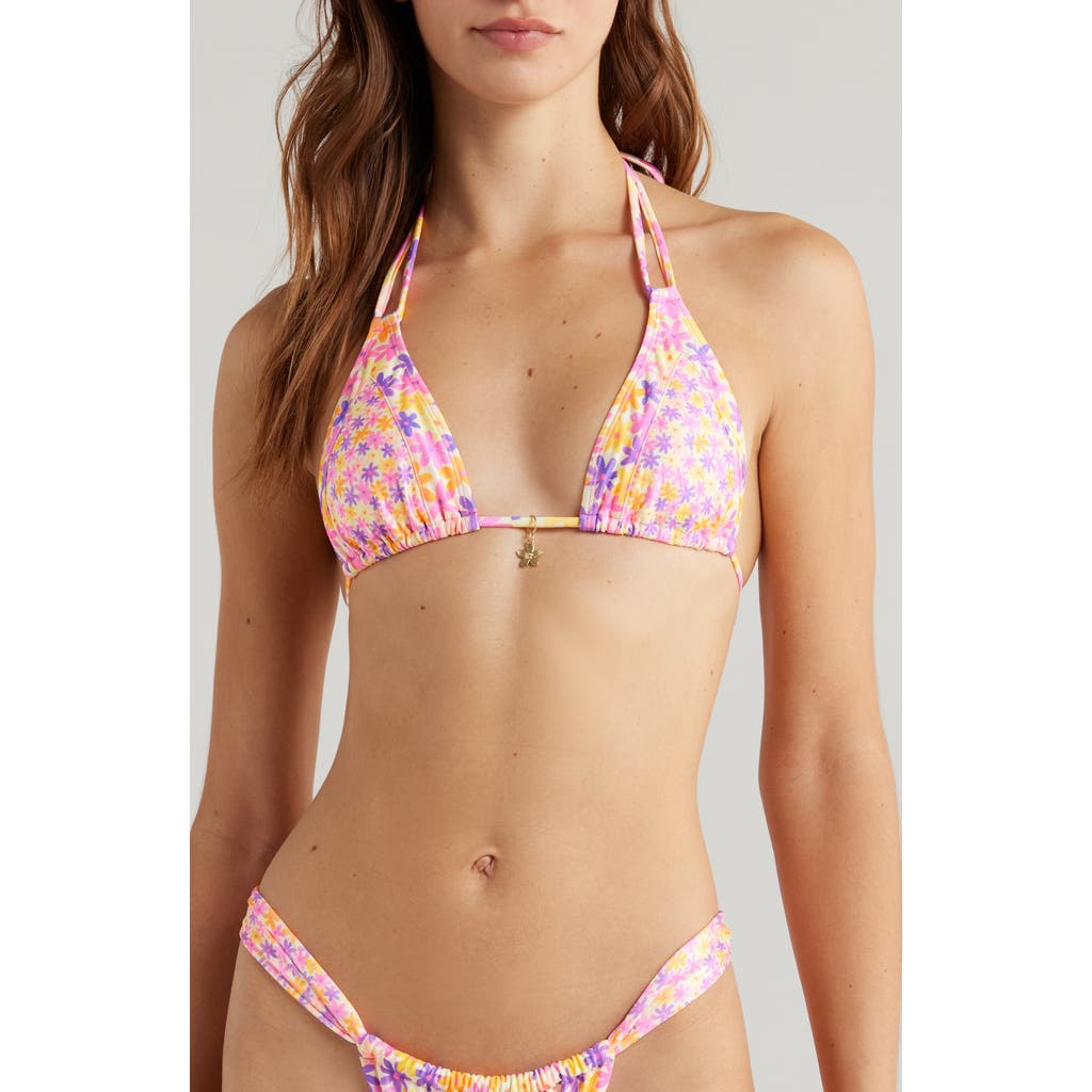 Kulani Kinis Halter Bikini Top In Daisy Dreamer