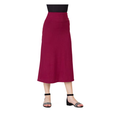 Elastic Waistline Maxi Skirt