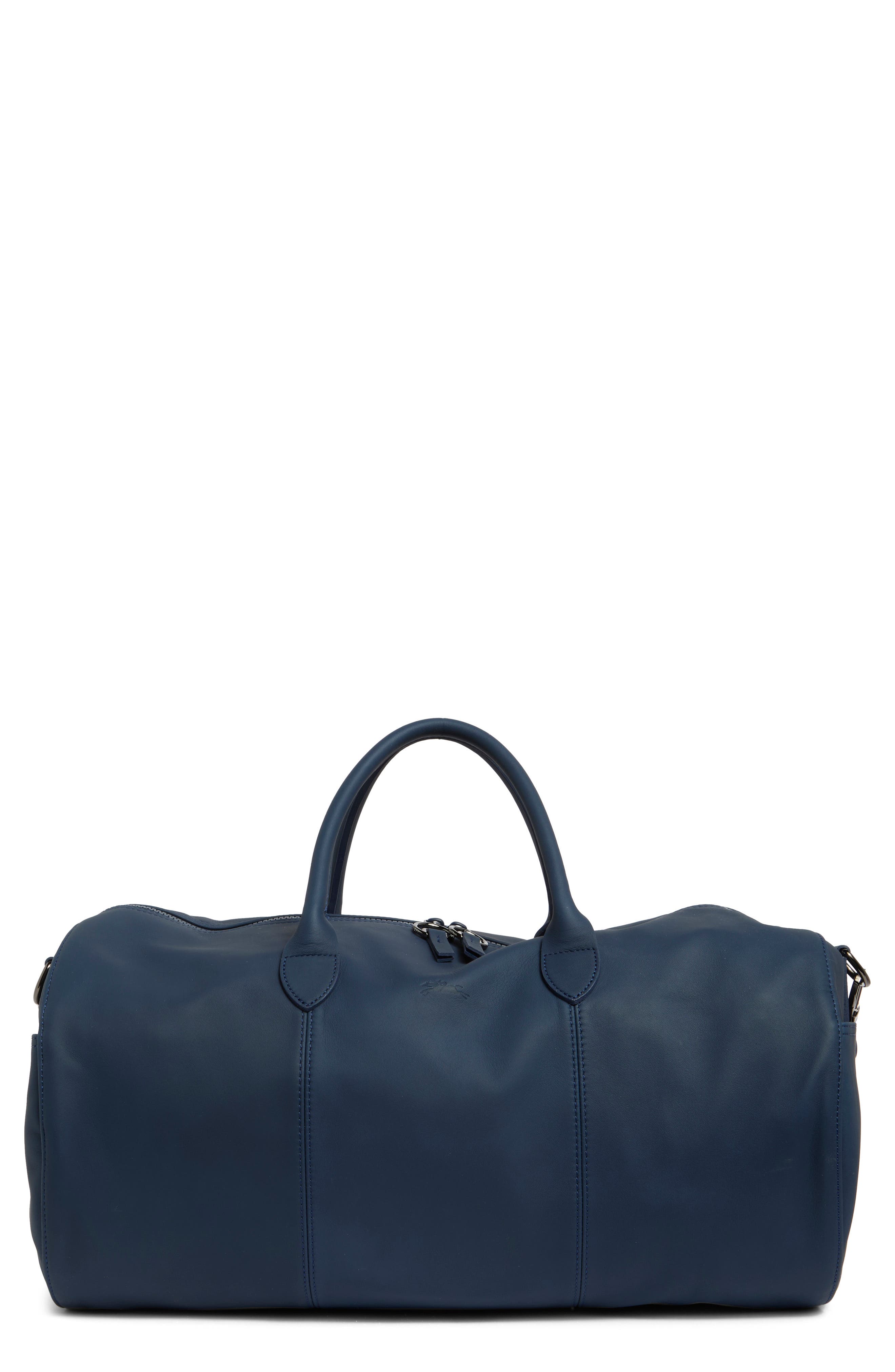 Longchamp Parisis Leather Duffle Bag
