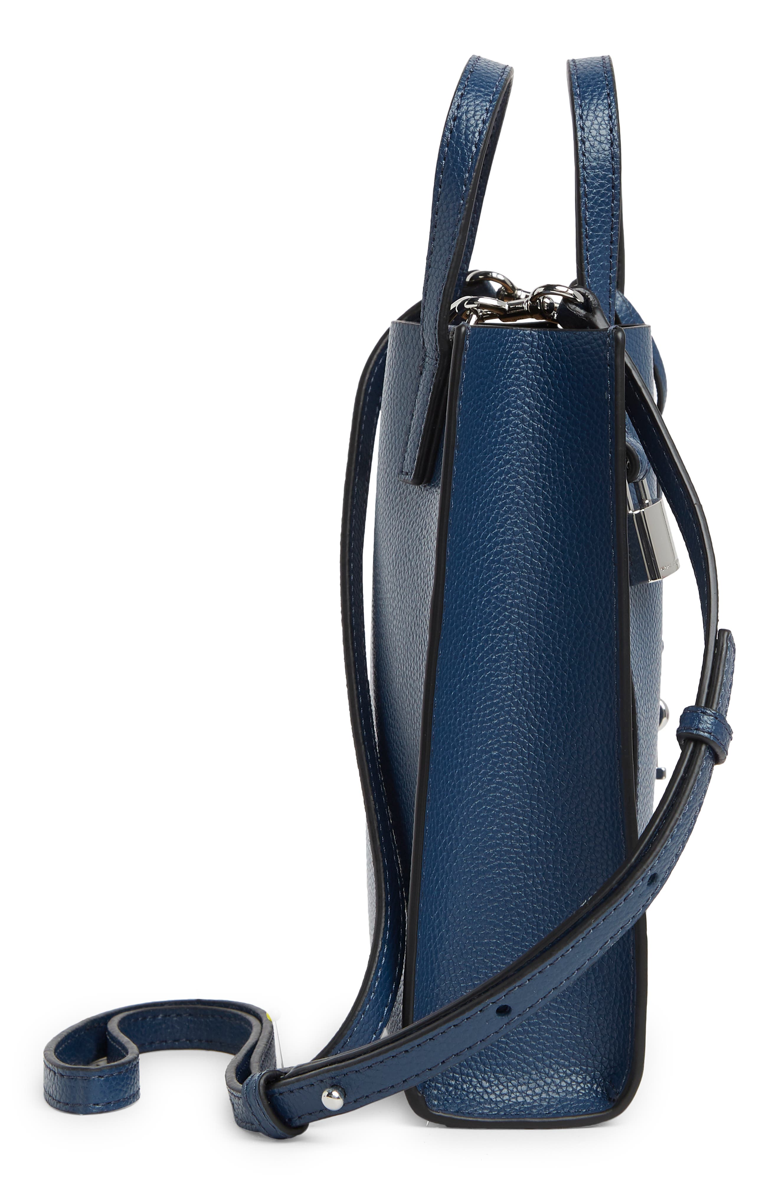 Marc Jacobs Micro Leather Tote, Alternate, color, Azure Blue
