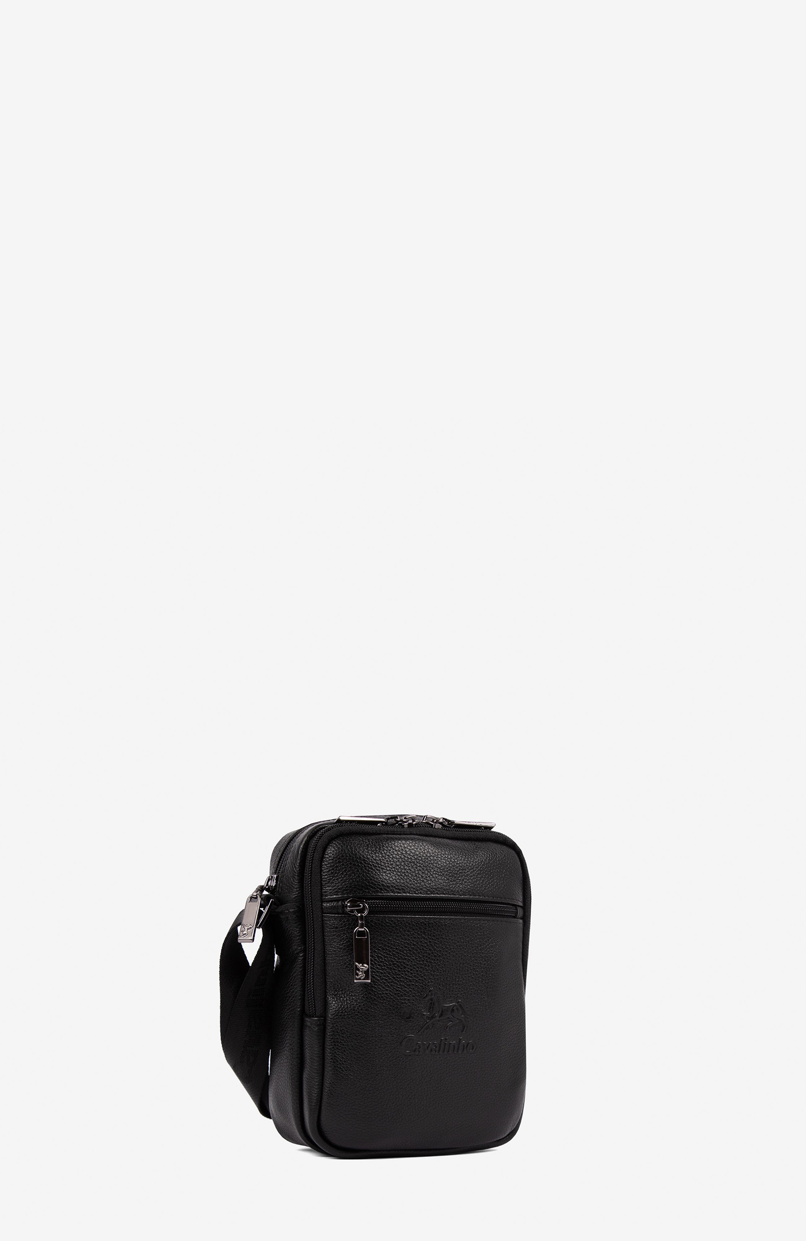 El Cavaleiro Leather Traveler Crossbody Bag 128, Alternate, color, Black