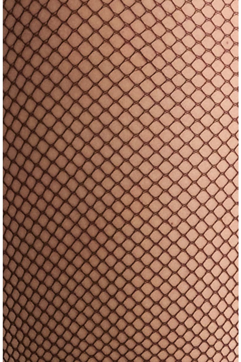 Control Top Fishnet Tights, Alternate, color, BLACK