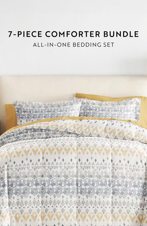 Homespun 7-piece Assorted Comforter Set In Mayan Stamp Gray