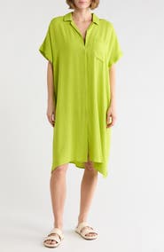 NORDSTROM RACK Everyday Button-Down Beach Cover-Up Tunic