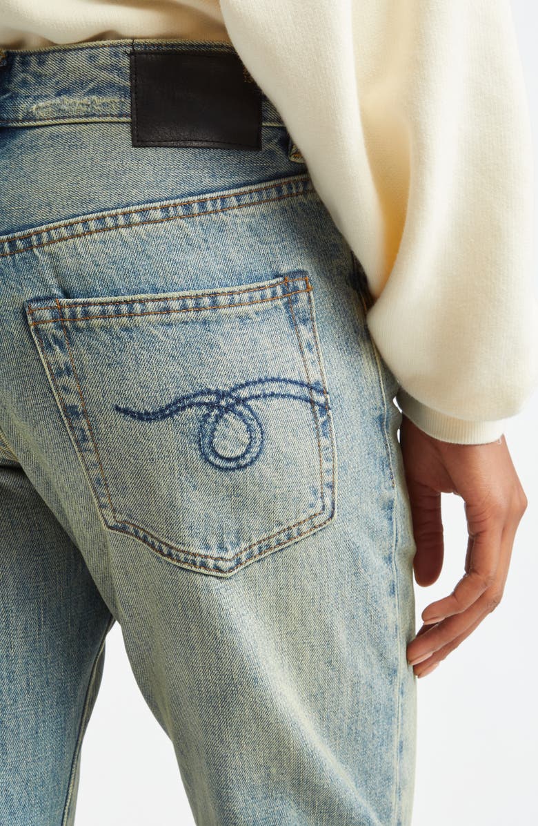 R13 Romeo Distressed Straight Leg Jeans, Alternate, color,