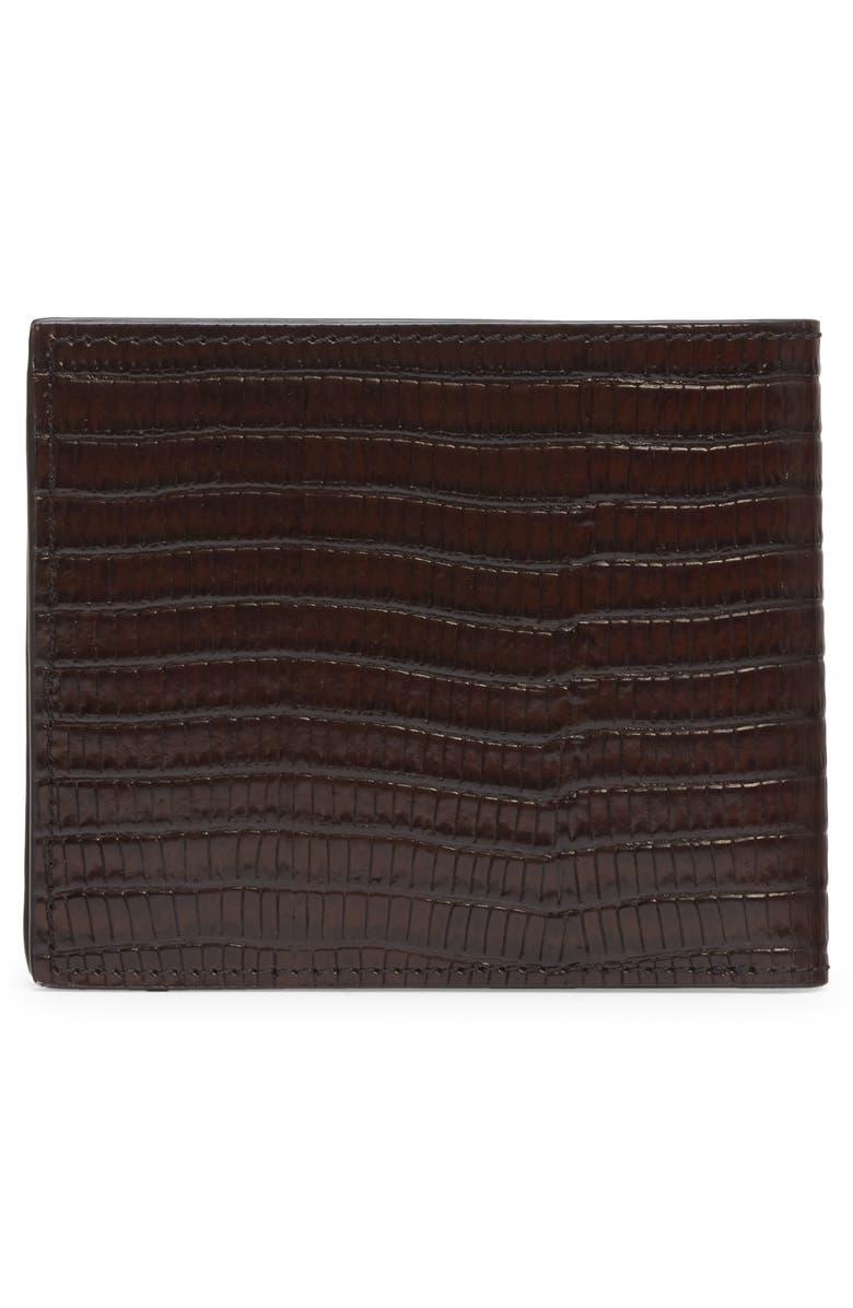 TOM FORD T-Line Croc Embossed Patent Leather Bifold Wallet, Alternate, color, 
