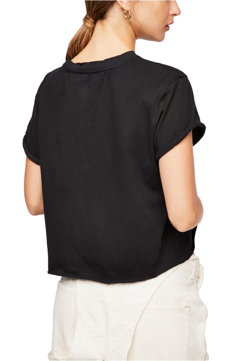 Free People The Perfect T-Shirt, Alternate, color, Black