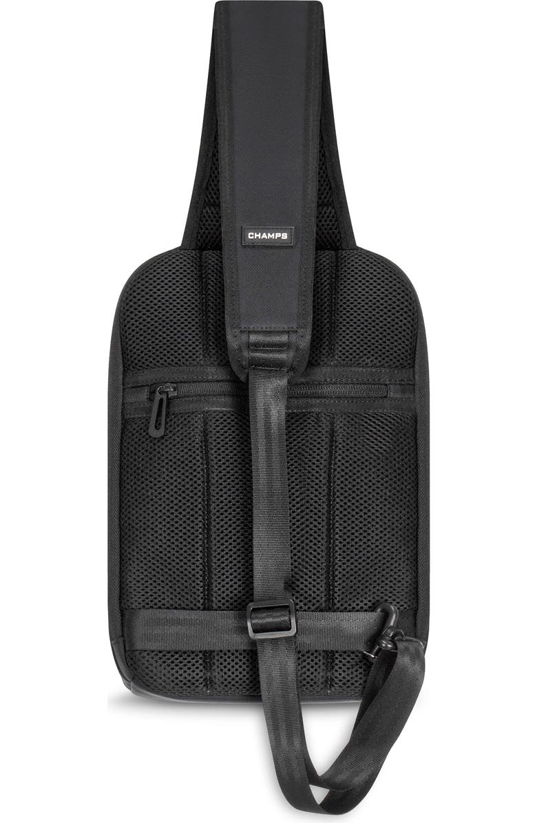 CHAMPS Onyx Waterproof Sling Bag, Alternate, color, Black