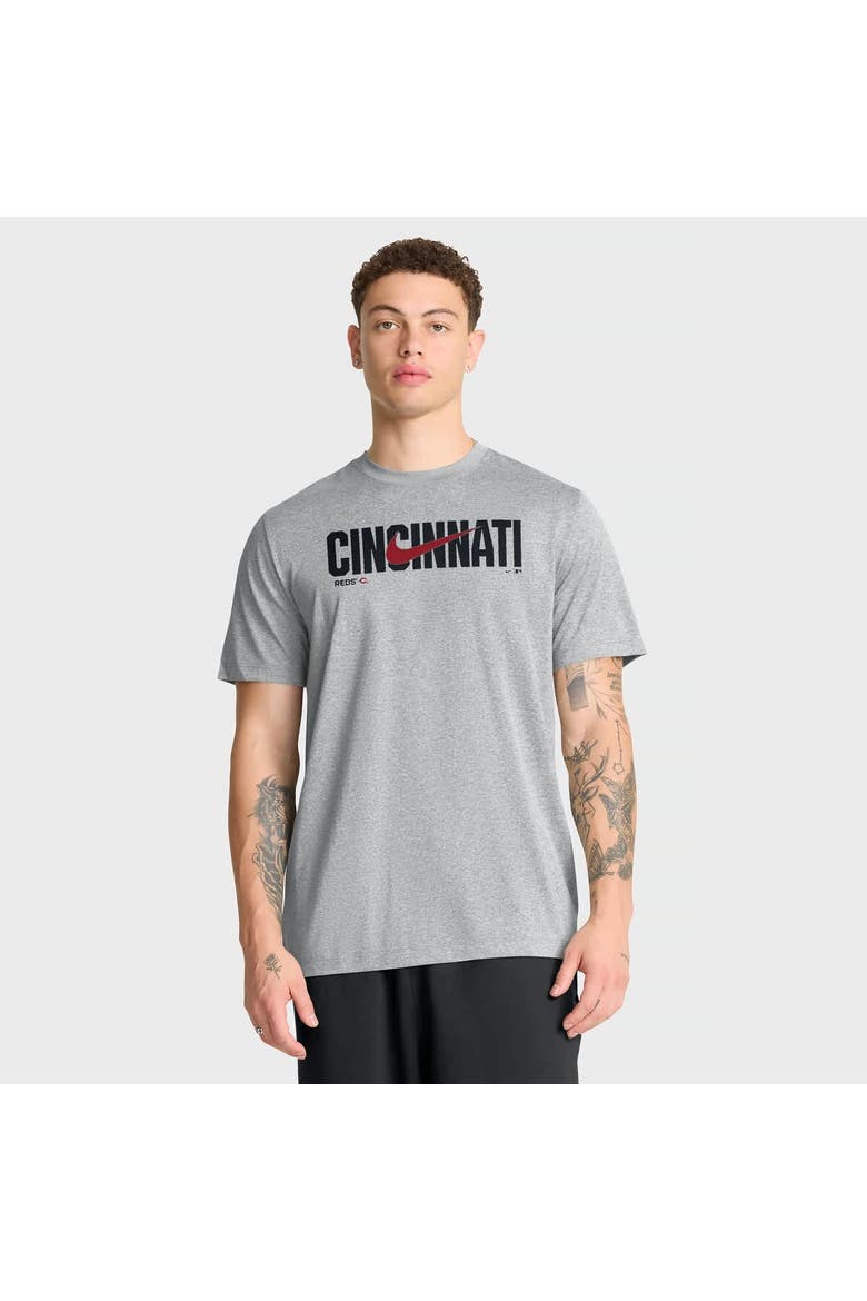 Men's Nike Heather Gray Cincinnati Reds Swoosh Legend Dri-FIT T-Shirt, Main, color, Heather Gray
