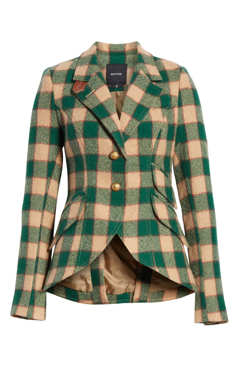 Smythe Plaid Wool Hunting Jacket, Alternate, color, Kelly Green Buffalo Check
