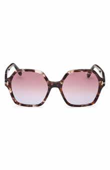 TOM FORD 56mm Geometric Sunglasses