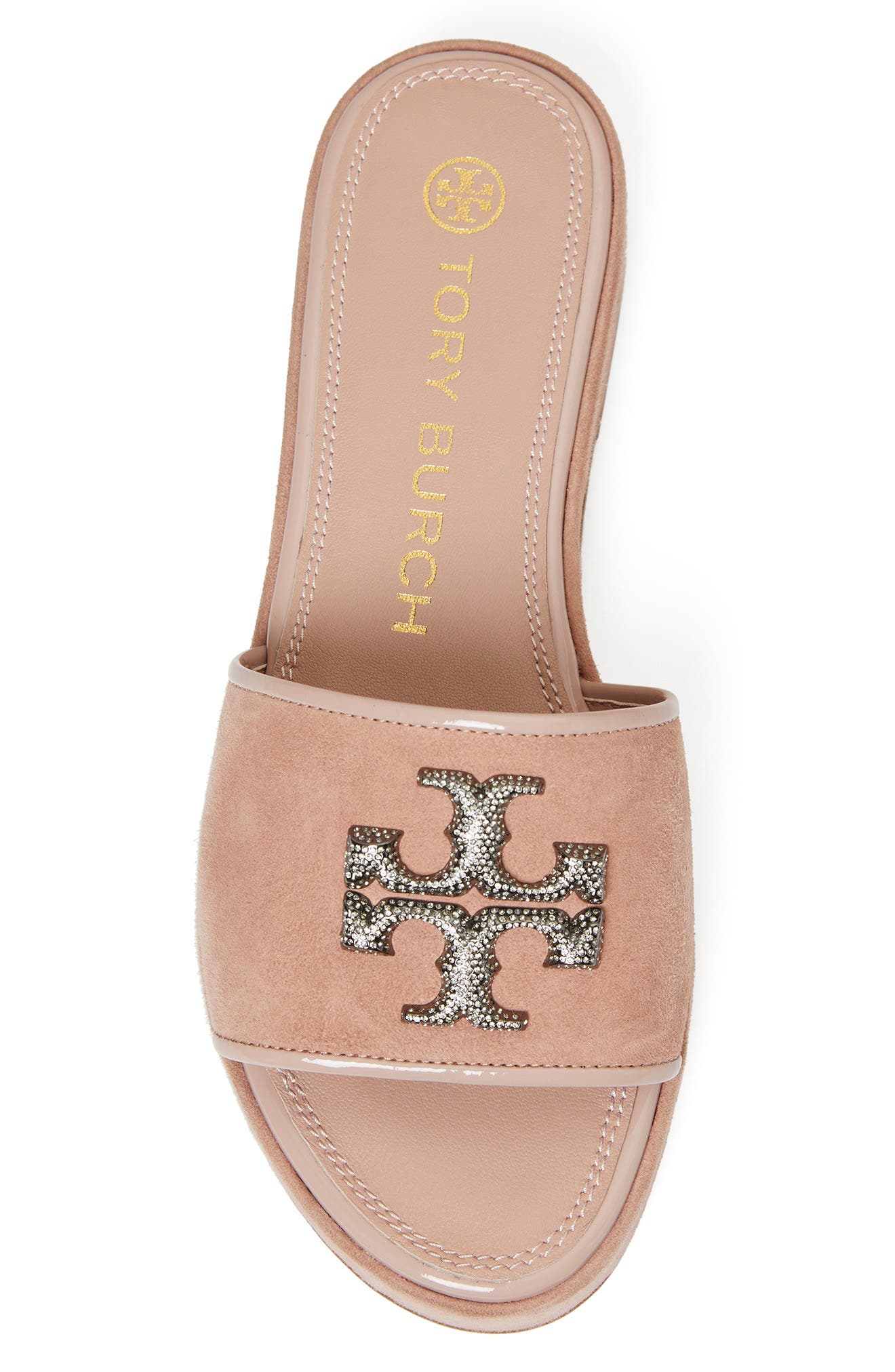 Tory Burch Eleanor Crystal Slide Sandal, Alternate, color, 