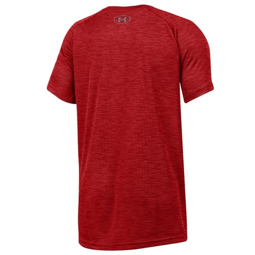 Under Armour Youth Heather Red Wisconsin Badgers Ultra Soft Rye Tech Performance T-shirt In Red