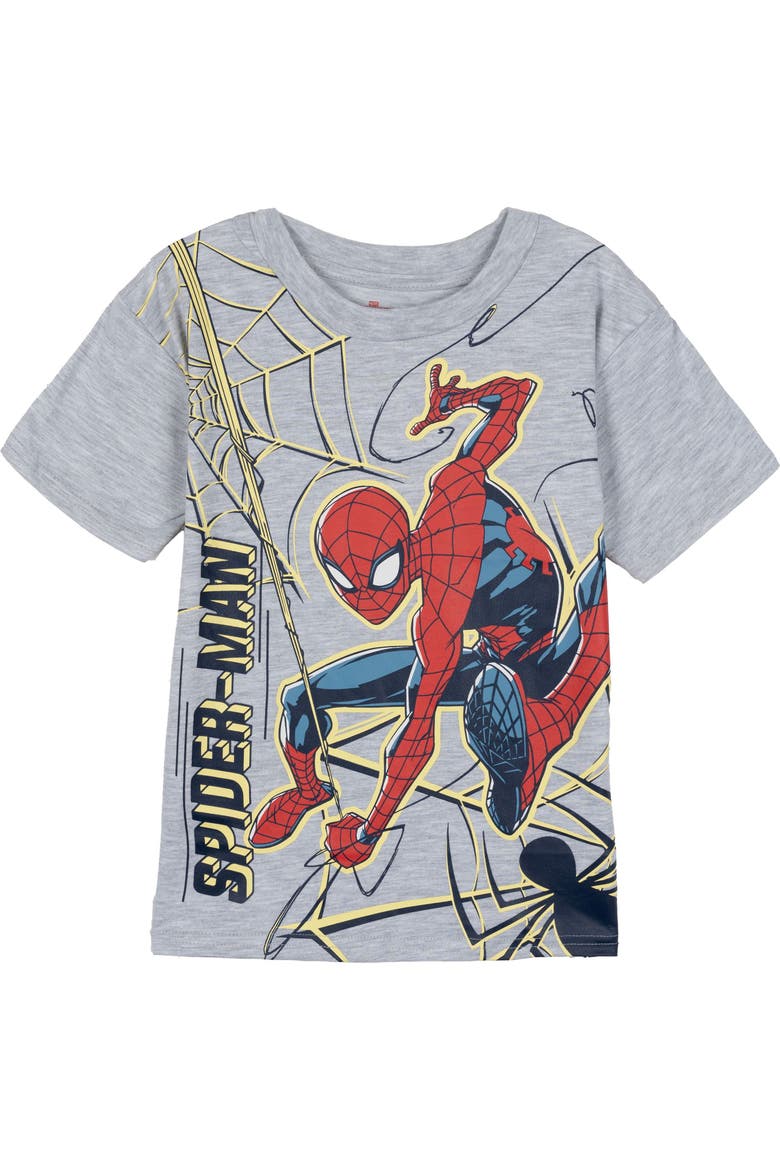 Spider-Man Athletic 2-Piece T-Shirt and Pants Set, Alternate, color, Spider Man Grey Blue