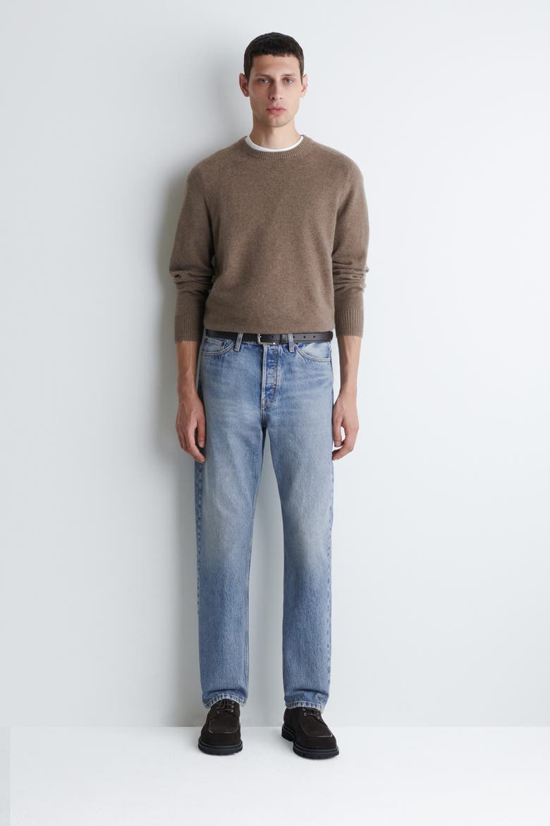 Seamless Cashmere Crew-Neck Sweater, Alternate, color, DARK UNDYED